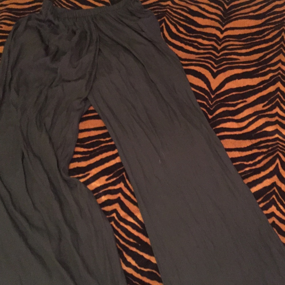 Zara Basic silk wide leg pants sz 2